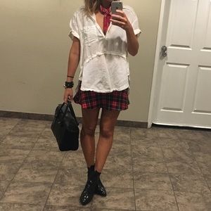 Zara tartan mini skirt